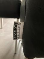 6 zwarte leren eetstoelen (framati design), Huis en Inrichting, Stoelen, Ophalen, Zwart, Leer, Zo goed als nieuw