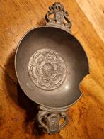Antiek Tinnen asbakje met Wapen, Antiek en Kunst, Antiek | Tin, Ophalen of Verzenden