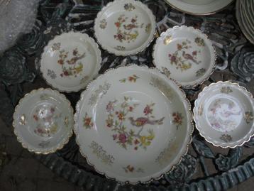 Petit four setje Winterling Bavaria met Paradijs vogel beschikbaar voor biedingen