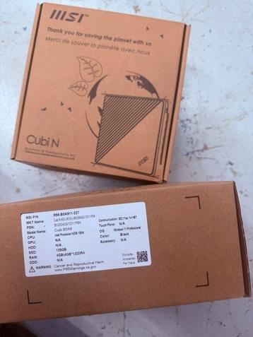 MSI Cubi mini PC - Nieuw in doos - Windows 11 Pro beschikbaar voor biedingen