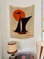 Vintage Wollen Wandkleed - Boot, Huis en Inrichting, Woonaccessoires | Wanddecoraties, Ophalen of Verzenden, Gebruikt