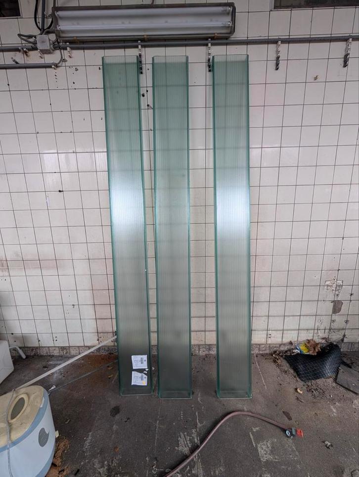 Pilkington Profilit 6x scheidingspanelen/glaswand/bouwglas, Doe-het-zelf en Verbouw, Glas en Ramen, Nieuw, Glasplaat, 160 cm of meer