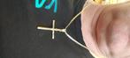 Gouden ketting met hanger kruis, Met hanger, Nieuw, Ophalen of Verzenden, Goud