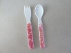 Kinderbestek - Snoopy - Lepel en Vork - € 1,00, Ophalen of Verzenden, Gebruikt, Kunststof, Bestekset