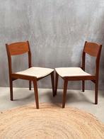 Vintage eetkamerstoelen - set van twee, Huis en Inrichting, Stoelen, Ophalen, Overige materialen, Twee, Overige kleuren