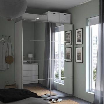 Ikea auli schuifdeur voor pax spiegel/aluminium 200x200