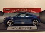Audi TT tfsi coupe blauw metallic 2007 Mondo Motors 1:18 KRD, Hobby en Vrije tijd, Modelauto's | 1:18, Ophalen of Verzenden, Zo goed als nieuw