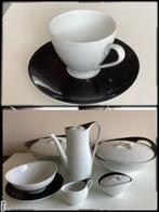 7 Delig servies zwart-wit  A.D. Copier Larissa servies los, Antiek en Kunst, Antiek | Servies los, Ophalen of Verzenden