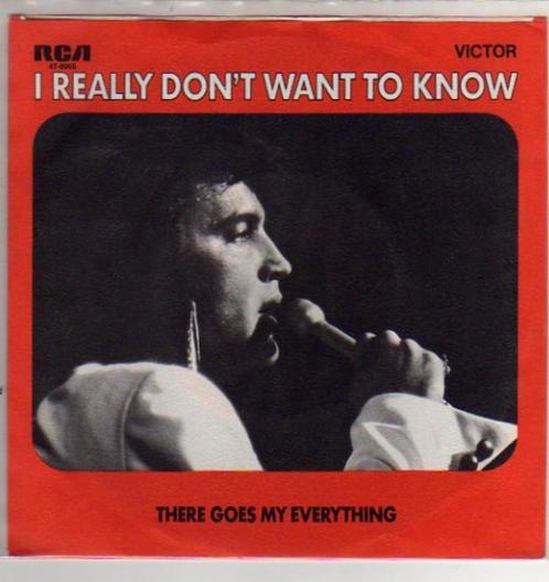 Elvis Presley- I really don't want to know/ There goes my, Cd's en Dvd's, Vinyl Singles, Gebruikt, Pop, Verzenden