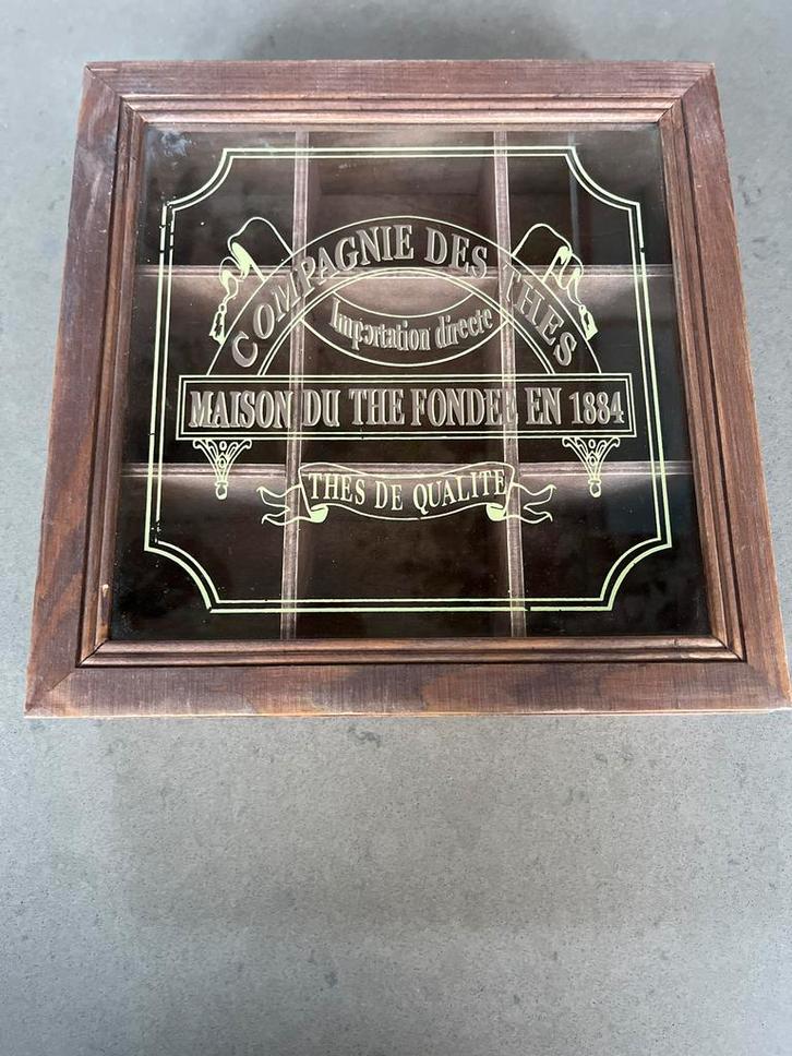 Theedoos met 9 vakken, Huis en Inrichting, Keuken | Keukenbenodigdheden, Zo goed als nieuw, Ophalen of Verzenden