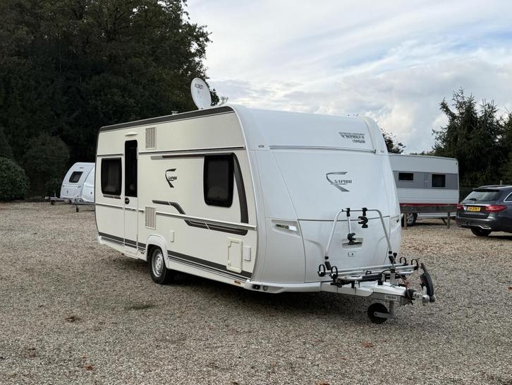 Fendt Saphir 495 SFB Mover Fietsendr Isabella, Caravans en Kamperen, Caravans, Bedrijf, tot en met 4, 1250 - 1500 kg, Rondzit