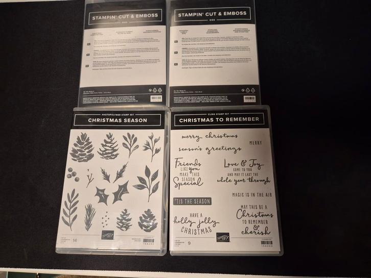 Stampin Up  2 stempelsets met 2 dies sets Christmas Season, Hobby en Vrije tijd, Stempelen, Zo goed als nieuw, Overige typen, Ophalen of Verzenden