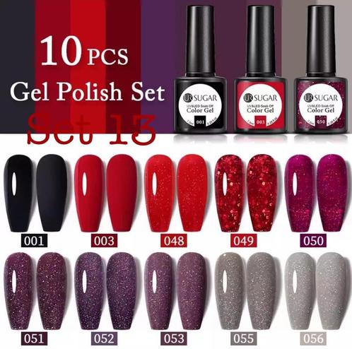 10/12 stuks/set gellak 8ml. Nagels/ Nailart/ Nagelstyliste., Sieraden, Tassen en Uiterlijk, Uiterlijk | Cosmetica en Make-up, Ophalen of Verzenden