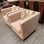 Nu 25 % korting twee fauteuils beige kuip, Ophalen, Gebruikt, ., .