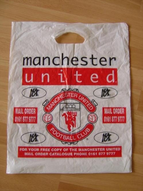 Manchester United plastic tas, Verzamelen, Sportartikelen en Voetbal, Zo goed als nieuw, Overige typen, Buitenlandse clubs, Ophalen of Verzenden