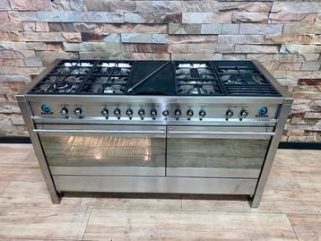 Luxe Smeg Fornuis RVS 6 pits + Grill 2 ovens 150 cm beschikbaar voor biedingen