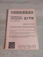 Zundapp prijslijst Duits 2/79, Ophalen of Verzenden, Zo goed als nieuw