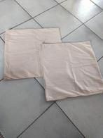 2 Beige Fluweel Sierkussenhoezen 40x40 Nieuw, Ophalen of Verzenden, Nieuw, Beige, Vierkant