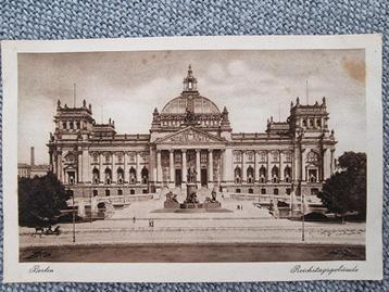 Vooroorlogse ansichtkaart Berlijn, Reichstaggebäude beschikbaar voor biedingen