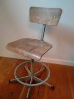 Werkstoel bureaustoel industrieel  vintage retro, Ophalen, Gebruikt, Zwart, Bureaustoel