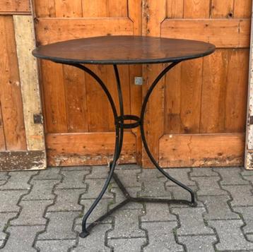 Tuintafel bistrotafel ijzer metaal zwart rond Ø 70,5 cm beschikbaar voor biedingen
