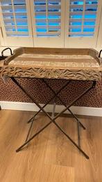 bijzettafeltje op schaagpoten €15, Huis en Inrichting, Tafels | Bijzettafels, Ophalen, Gebruikt, 55 tot 75 cm, 60 cm of meer