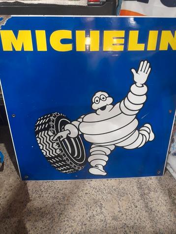 Vintage Michelin Emaille Plaat beschikbaar voor biedingen