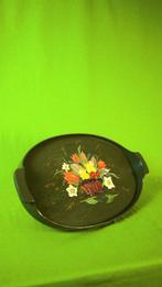 Vintage Hand-Painted Wooden Tray | Floral | Traditional, Huis en Inrichting, Woonaccessoires | Dienbladen, Verzenden, Gebruikt