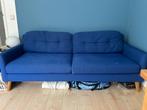 Blauwe bank, Gebruikt, 150 tot 200 cm, Ophalen of Verzenden, Rechte bank