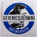 Leuke oude sticker.  Dierenbescherming Antwerpen., Verzamelen, Ophalen of Verzenden, Zo goed als nieuw, Overige typen