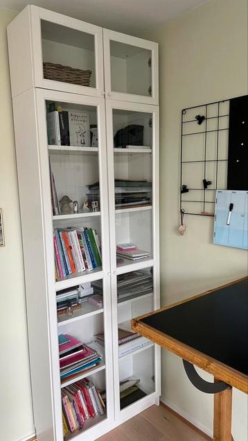Ikea Billy Boekenkast wit met glazen deuren - afbeelding 1