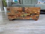 Prachtige VidaXL massief houten opbergkist/salontafel, Ophalen, Minder dan 50 cm, 50 tot 100 cm, Zo goed als nieuw