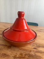 Marokkaanse Tajine rood z.g.a.n. 27cm doorsnede, Ophalen, Zo goed als nieuw