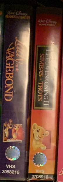 2 disney vhs, Alle leeftijden, Ophalen of Verzenden, Zo goed als nieuw