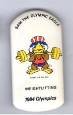 BROCHE OLYMPISCHE SPELEN LOS ANGELES SAM EAGLE GEWICHTHEFFEN, Verzenden, Zo goed als nieuw, Overige onderwerpen
