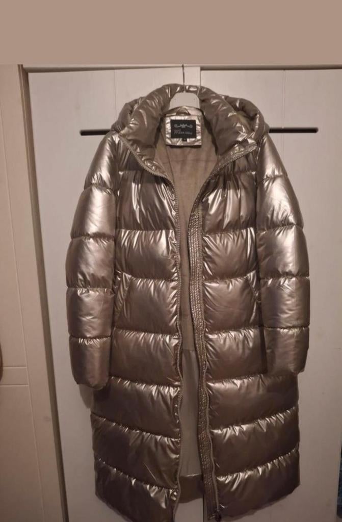 Winterjas zgan, Ophalen of Verzenden, Zo goed als nieuw, Maat 38/40 (M), Beige