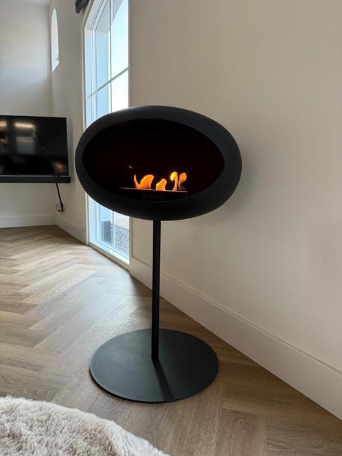 Design bio-ethanol haard – Le Feu Ground Steel Low Black, Huis en Inrichting, Haarden, Zo goed als nieuw, Overige soorten, Ophalen