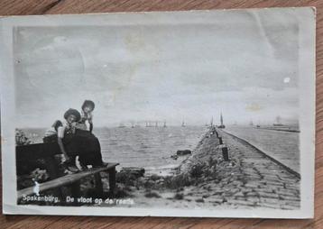 Oude ansichtkaart Spakenburg - Vloot op de Reede beschikbaar voor biedingen