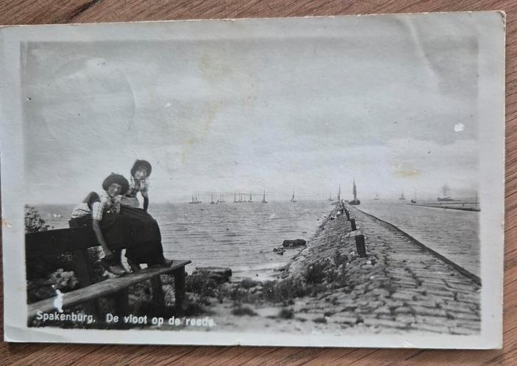 Oude ansichtkaart Spakenburg - Vloot op de Reede, Verzamelen, Ansichtkaarten | Nederland, Gelopen, Voor 1920, Ophalen of Verzenden