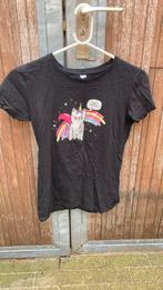 Zwart shirt met unicorn maat 158/164, Kinderen en Baby's, Kinderkleding | Maat 158, Meisje, Ophalen of Verzenden, Zeeman, Zo goed als nieuw