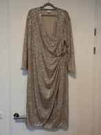 H&M pailletten wrapp/overlag jurk, Kleding | Dames, Gelegenheidskleding, H&M, Beige, Maat 46/48 (XL) of groter, Cocktailjurk