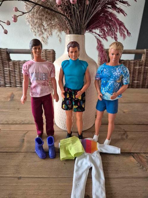 Vintage Ken jaren 90 (set van 3), Kinderen en Baby's, Speelgoed | Poppen, Zo goed als nieuw, Barbie, Ophalen