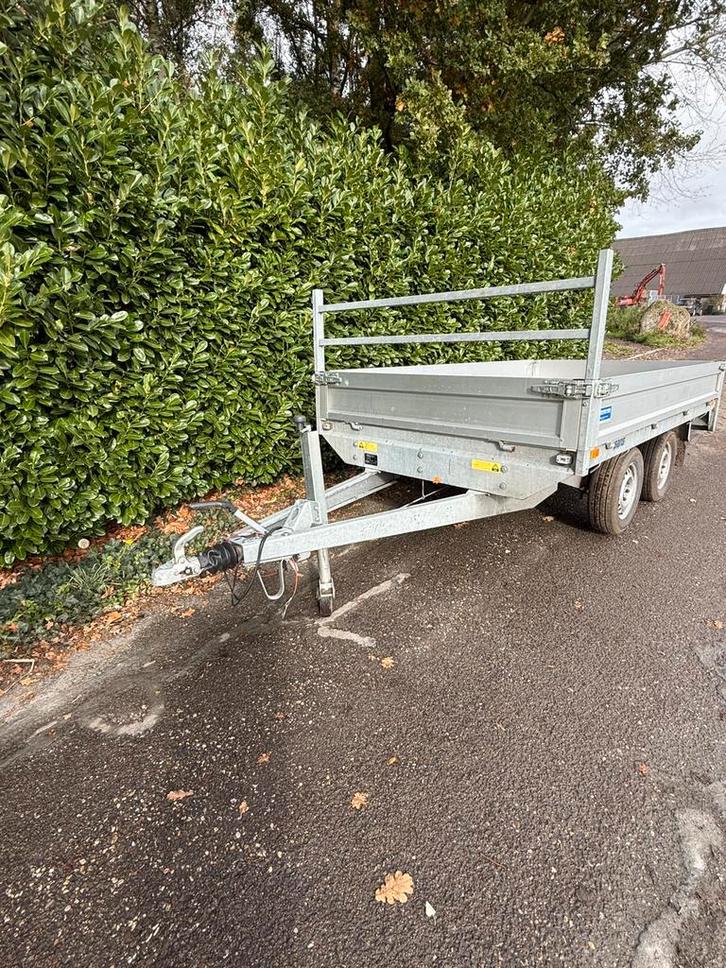 Saris dubbelas plateauwagen 2000 kg - 2600 ex. btw, Auto diversen, Aanhangers en Bagagewagens, Zo goed als nieuw, Ophalen