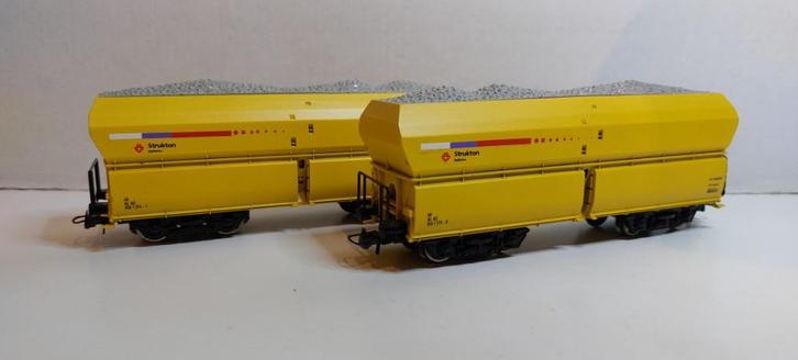 Strukton Onderlossers met Lading **Nieuwstaat** (05), Hobby en Vrije tijd, Modeltreinen | H0, Zo goed als nieuw, Wagon, Gelijkstroom