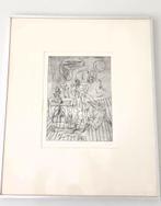 vintage abstracte ets kunstwerk Werner Reinisch grafiek, Antiek en Kunst, Kunst | Etsen en Gravures, Ophalen