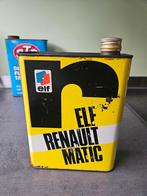 Renault Elf Matic Olieblik Garageblik Oldtimer, Verzamelen, Blikken, Ophalen of Verzenden, Gebruikt, Overige