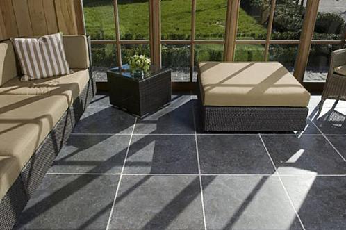 tuintegels Spotted Blue Hardsteen 80x80 cm gezoet getrommeld, Tuin en Terras, Tegels en Klinkers, Nieuw, Terrastegels, Natuursteen