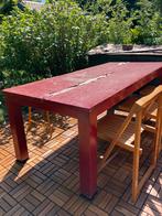 Tuintafel hout rood - gratis, Ophalen, Gebruikt, Rechthoekig, Hout
