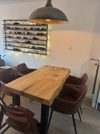 Eikenhouten tafel - 160x80x70 cm - Ruw afgewerkt, Huis en Inrichting, Tafels | Eettafels, Ophalen, Gebruikt, Eikenhout, Landelijk of industrieel