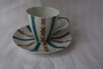 Vintage Steinbock emaille demi tasse en schotel, Antiek en Kunst, Antiek | Porselein, Ophalen of Verzenden